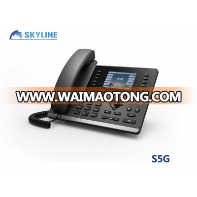 Hot-sale IP Phone S5G 6 Lines Smart Voip Phone Support PoE OEM SIP Phone